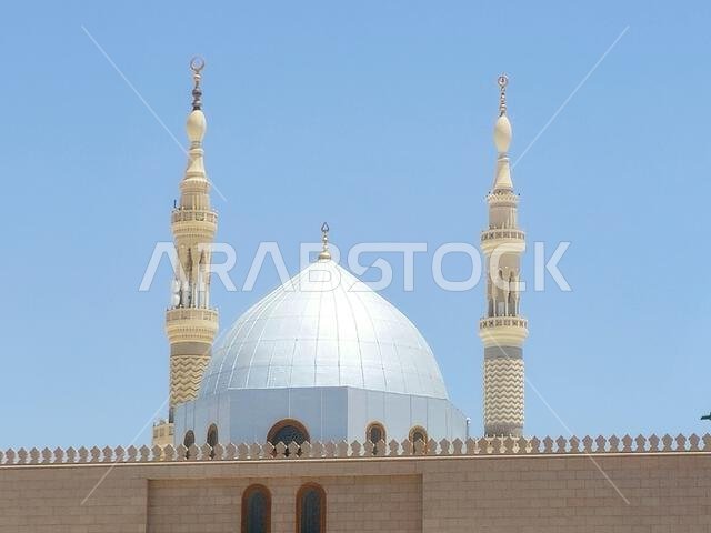 The Prophet's Mosque or Al Masjid Al Nabawi, a major site of pilgrimage that falls under the purview of the Custodian of the Two Holy Mosques, the sec