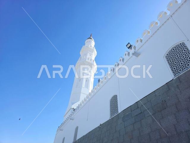 The Quba Mosque, thought to be the first mosque in the world, built on the first day of Muhammad peace be upon him emigration to Medina, where the 1st