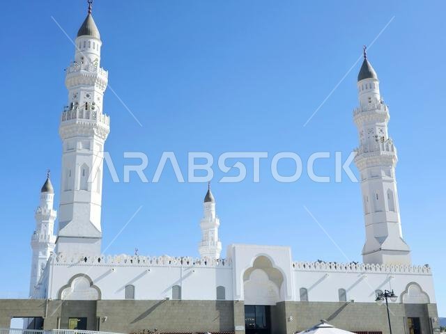 The Quba Mosque, thought to be the first mosque in the world, built on the first day of Muhammad peace be upon him emigration to Medina, where the 1st
