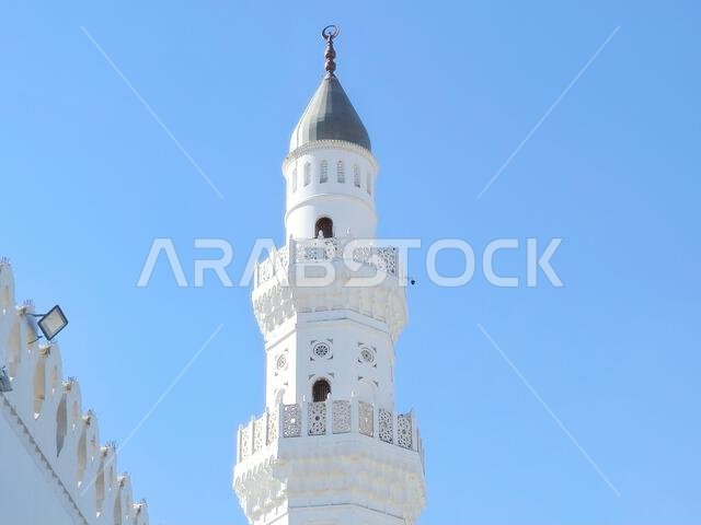 The Quba Mosque, thought to be the first mosque in the world, built on the first day of Muhammad peace be upon him emigration to Medina, where the 1st