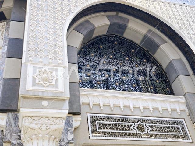 Mecca, Saudi Arabia, June 4 2024: Details of Al Masjid al-Haram, the Sacred Mosque or the Great Mosque of Mecca, is considered to be the most signific Mecca, Saudi Arabia, June 4 2024: Details of Al Masjid al-Haram, the Sacred Mosque or the Great Mosque of Mecca, is considered to be the most signific