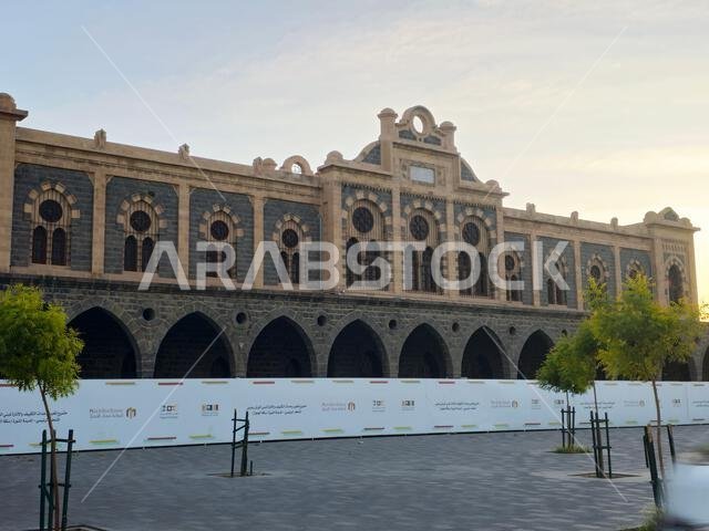 Medina, Saudi Arabia, June 28 2024: The Hejaz railway, Ottoman Turkish, was a narrow-gauge railway that ran from Damascus to Medina, through the Hejaz