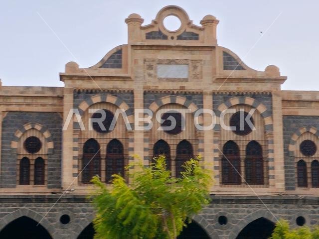 Medina, Saudi Arabia, June 28 2024: The Hejaz railway, Ottoman Turkish, was a narrow-gauge railway that ran from Damascus to Medina, through the Hejaz