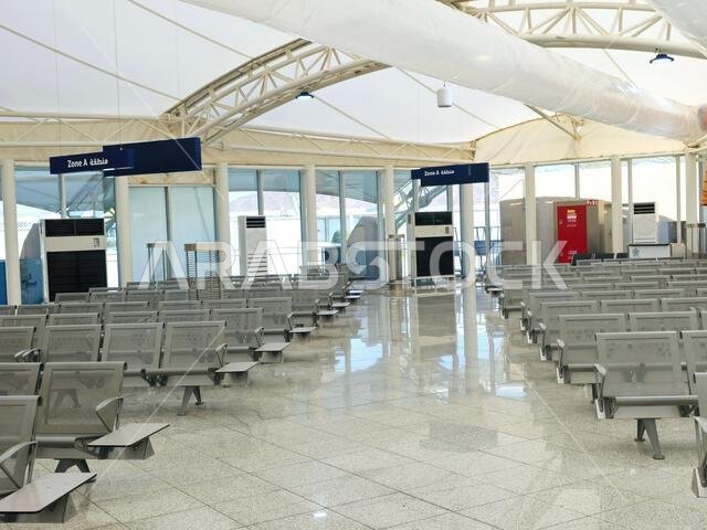 المدينة المنورة، المملكة العربية السعودية، 29 يونيو 2024: مطار الأمير محمد بن عبد العزيز الدولي أو مطار المدينة المنورة، في المدينة المنورة، يستقبل الرحلات الداخلية والإقليمية.