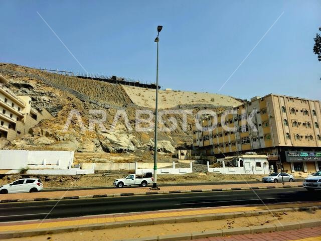Mecca, Saudi Arabia, June 8 2024: The mountains of Makkah, Mecca  is the capital of Mecca Province in the Hejaz region of western Saudi Arabia and the