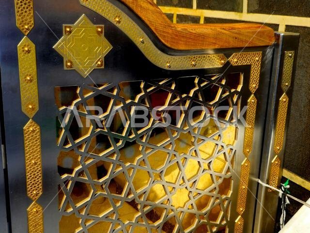 The door of Hijr Ismael or Hateem, a low wall originally part of the Kaaba, a semi-circular wall opposite, but not connected to, the north-west wall o