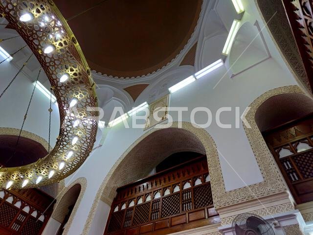 Medina, Saudi Arabia, June 27 2024: The Masjid Al Qiblatayn Mosque of the Two Qiblas, contained two mihrabs (niches indicating the qibla) in different Medina, Saudi Arabia, June 27 2024: The Masjid Al Qiblatayn Mosque of the Two Qiblas, contained two mihrabs (niches indicating the qibla) in different