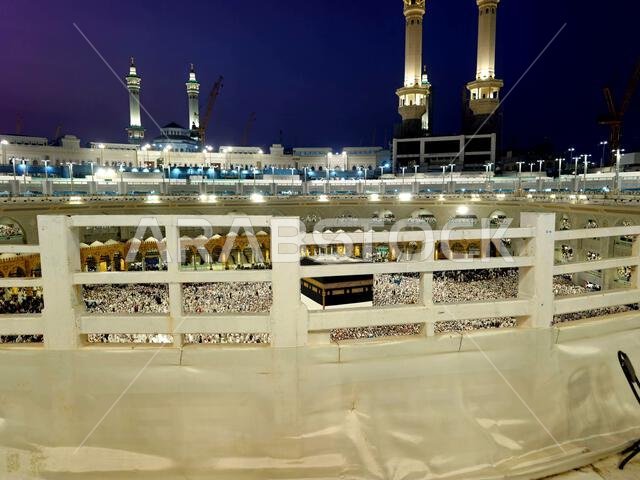 Mecca, Saudi Arabia, June 5 2024: Masjid al-Haram, the Sacred Mosque or the Great Mosque of Mecca, is considered to be the most significant mosque in