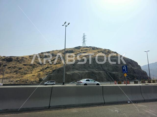 Mecca, Saudi Arabia, June 8 2024: The mountains of Makkah, Mecca  is the capital of Mecca Province in the Hejaz region of western Saudi Arabia and the