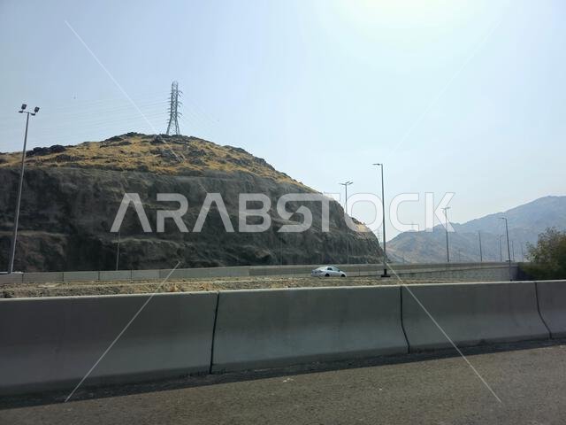 Mecca, Saudi Arabia, June 8 2024: The mountains of Makkah, Mecca  is the capital of Mecca Province in the Hejaz region of western Saudi Arabia and the