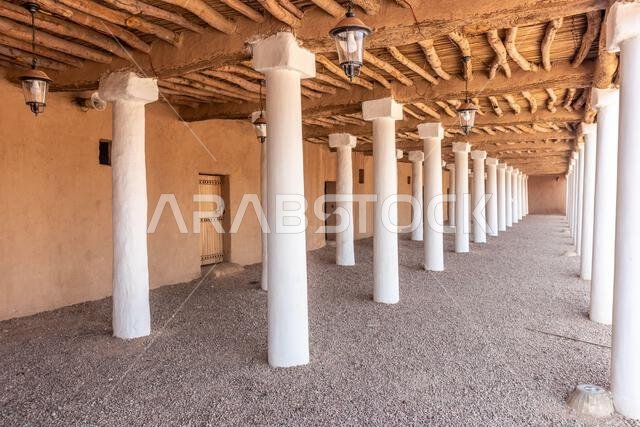 Colonnade of Qishlah Palace in Ha'il, Saudi Arabia
