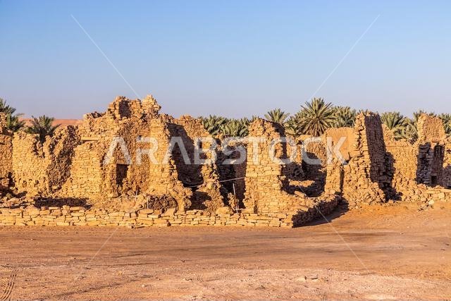 Old ruins of Al Dar'i Quarter in Dumat al Jandal, Saudi Arabia