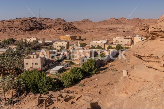 منظر لمنازل في سكاكا، المملكة العربية السعودية