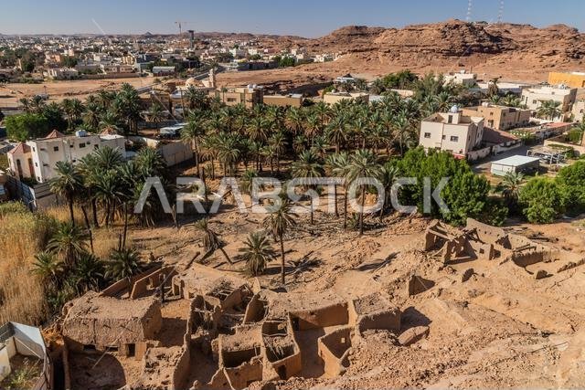 منظر جوي لمدينة سكاكا بالمملكة العربية السعودية