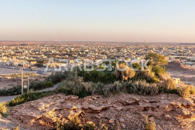 منظر جوي لمدينة سكاكا بالمملكة العربية السعودية