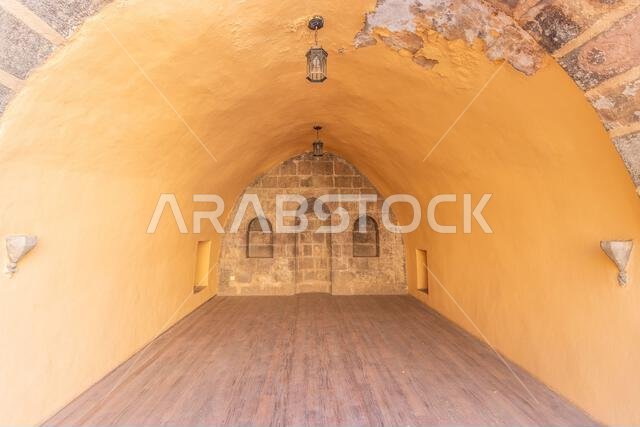 TABUK, SAUDI ARABIA - NOVEMBER 7, 2021: Room in Tabuk castle, Saudi Arabia TABUK, SAUDI ARABIA - NOVEMBER 7, 2021: Room in Tabuk castle, Saudi Arabia