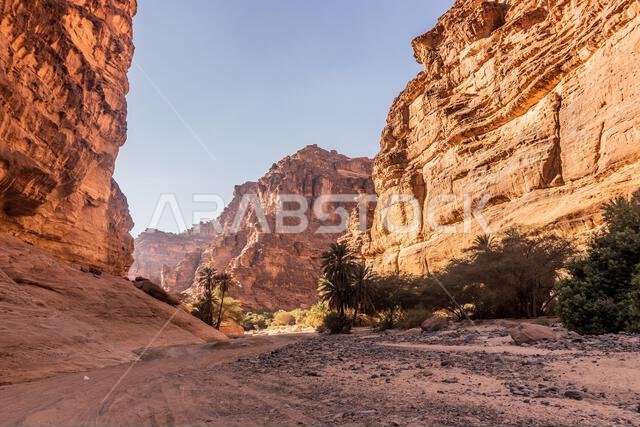 المنحدرات شديدة الانحدار في وادي الديسة، المملكة العربية السعودية