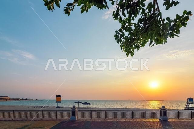 Morning view of Fanateer Beach -Saudi Arabia