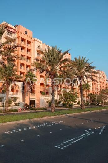 Beachside apartment blocks, King Abdullah Economic City, Saudi Arabia. No MR or PR