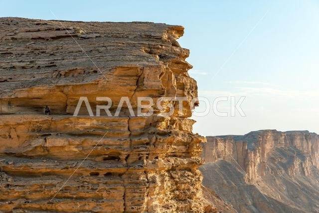 حافة العالم، معلم طبيعي ووجهة سياحية شهيرة بالقرب من الرياض - المملكة العربية السعودية.