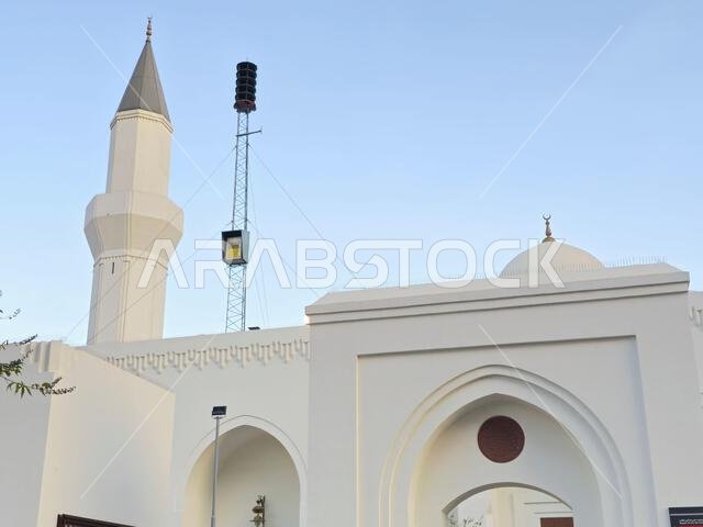Medina, Saudi Arabia, June 28 2024: Masjid Ali Bin Abi Talib mosque in Madinah city, where the prophet peace be upon him prayed in Al Musalla square,