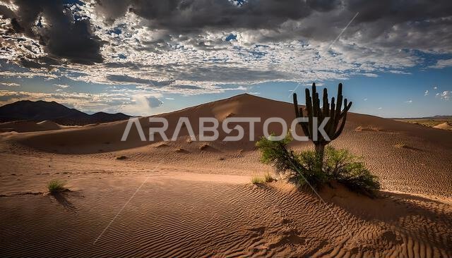Beautiful desert sunrise view near Tabuk,Saudi Arabia