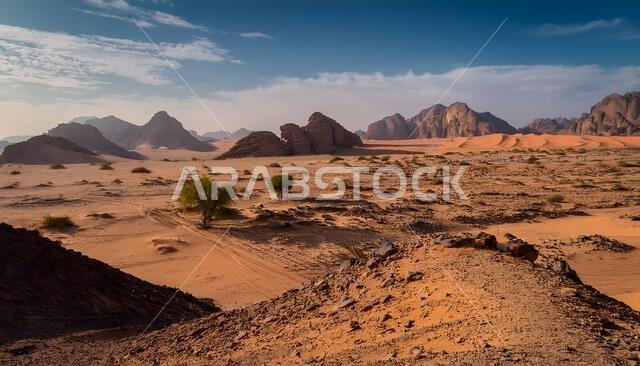 Beautiful desert sunrise view near Tabuk,Saudi Arabia