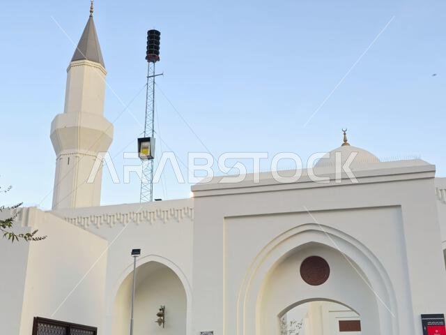 Medina, Saudi Arabia, June 28 2024: Masjid Ali Bin Abi Talib mosque in Madinah city, where the prophet peace be upon him prayed in Al Musalla square,