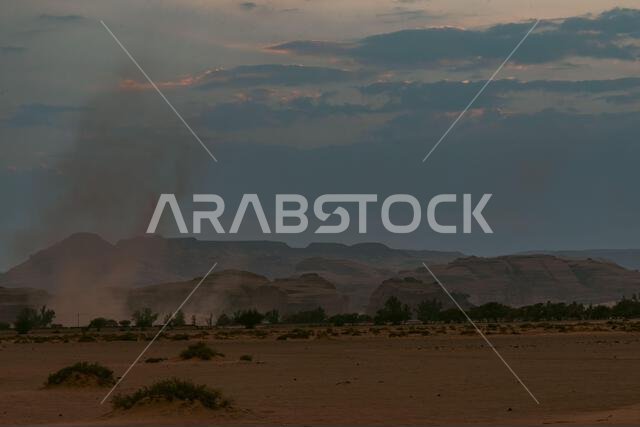 منظر تبوك أثناء غروب الشمس