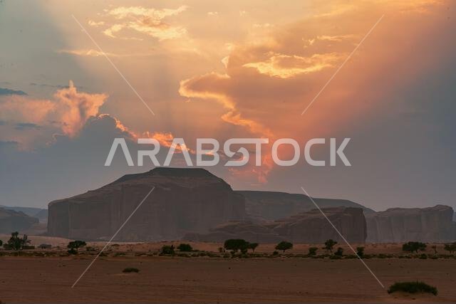 Tabuk landscape during sunset time