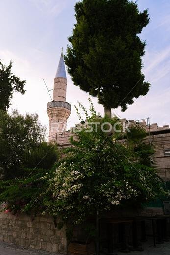 Tower of Nabawi Mosque, Medina, Masjid Nabawi. Saudi Arabia