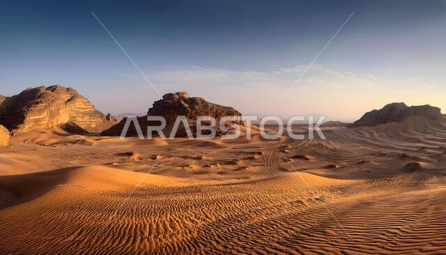 Beautiful desert sunrise view near Tabuk,Saudi Arabia