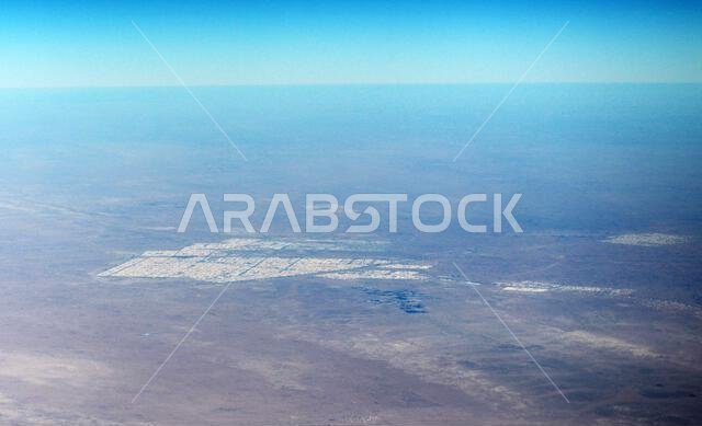 Aerial view of Hafar Al Batin in Saudi Arabia.