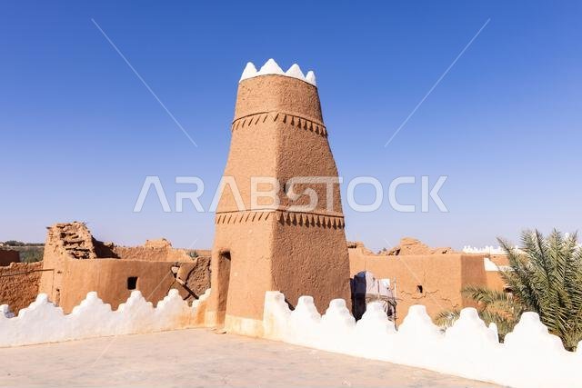 أشايجر، الرياض، المملكة العربية السعودية. قرية تقليدية مُرممة مبنية من الطوب الطيني. تُعد أشايجر إحدى القرى التراثية في المملكة العربية السعودية.