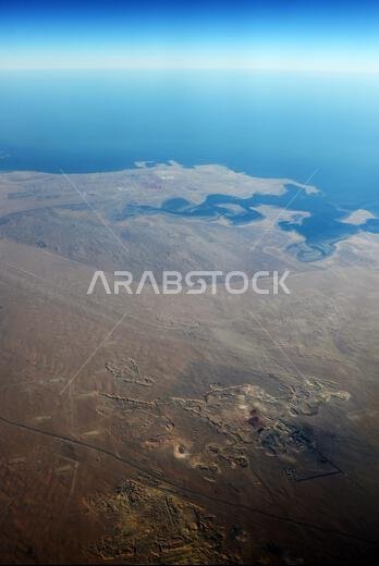 Aerial view of Ras Al Khair and the Jubail Marine Area in Saudi Arabia.