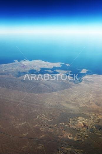 Aerial view of Ras Al Khair and the Jubail Marine Area in Saudi Arabia.