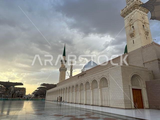 Medina  Saudi Arabia - Jan 1 2025: Prophet Mohammed Mosque - Al Masjid an Nabawi - Medina - Saudi Arabia