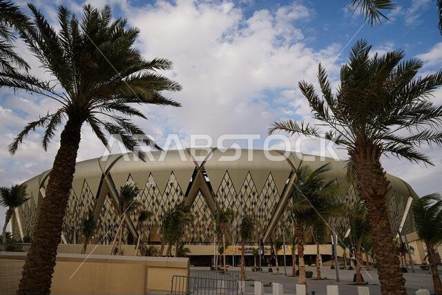 A general view from outside of the King Abdullah Sports City stadium ahead of the Spanish Super Cup final match El Clasico between FC Barcelona and Real Madrid. A general view from outside of the King Abdullah Sports City stadium ahead of the Spanish Super Cup final match El Clasico between FC Barcelona and Real Madrid.