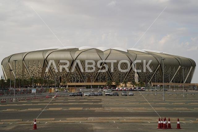 A general view from outside of the King Abdullah Sports City stadium ahead of the Spanish Super Cup final match El Clasico between FC Barcelona and Real Madrid. A general view from outside of the King Abdullah Sports City stadium ahead of the Spanish Super Cup final match El Clasico between FC Barcelona and Real Madrid.