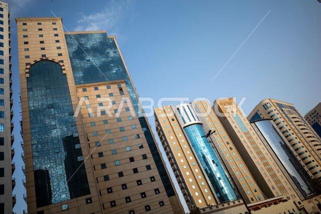 Hotels and offices in the Rawdah area, Mecca, Saudi Arabia.