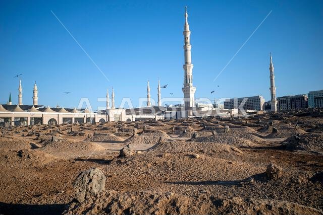 جنة البقيع، مقبرة في المدينة المنورة، المملكة العربية السعودية، بالقرب من المسجد النبوي، المسجد النبوي.
