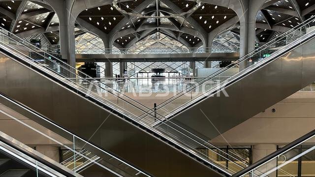 Mecca, Saudi Arabia - Jan 9, 2025 : Haramain High-Speed Railway station in Makkah offers modern transportation, connecting key cities for pilgrims