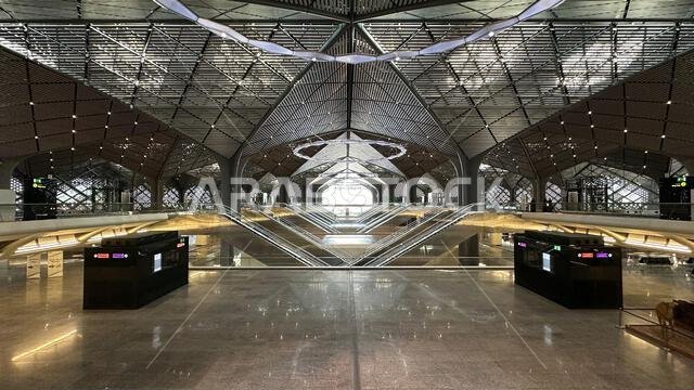 Mecca, Saudi Arabia - Jan 9, 2025 : Haramain High-Speed Railway station in Makkah offers modern transportation, connecting key cities for pilgrims Mecca, Saudi Arabia - Jan 9, 2025 : Haramain High-Speed Railway station in Makkah offers modern transportation, connecting key cities for pilgrims