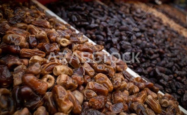 Sweet dates fruit in Dates Shop, Makkah City, Saudi Arabia in hajj season. Sweet dates fruit in Dates Shop, Makkah City, Saudi Arabia in hajj season.
