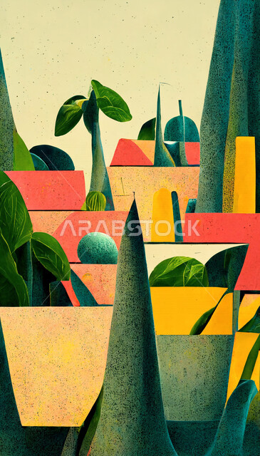 صورة مقربة للوحة فنية ابداعية ، التجريد بأسلوب التكعيب ، رسوم فنية ، فن تشكيلي ، لوحة فنية جدارية ، لوحات رسم ، معارض و فنون 