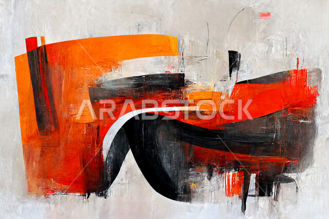 صورة مقربة للوحة فنية ابداعية ، مزيج من الالوان والاشكال الخطية ،  لوحة تجريدية ، رسوم فنية ، فن تشكيلي ، لوحة فنية جدارية ، لوحات رسم ، معارض و فنون 