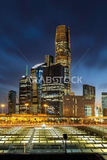 King Abdullah Financial District Riyadh. know as KAFD. Riyadh Skyline