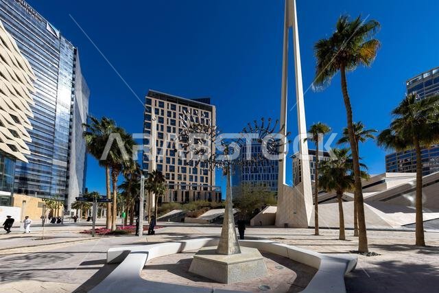 Riyadh, Saudi Arabia - May 20, 2024: King Abdullah Financial District Riyadh. know as KAFD