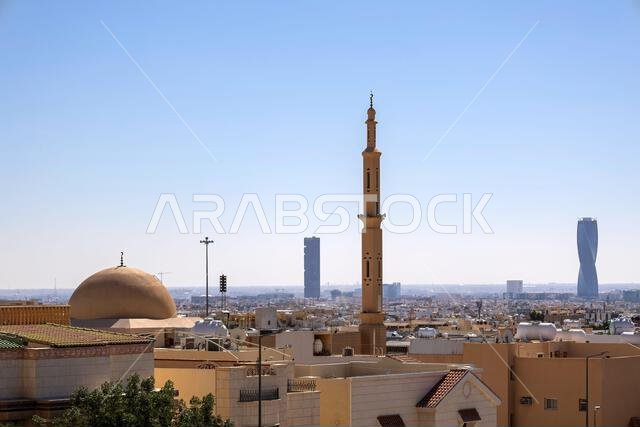 صورة جوية لوسط مدينة الرياض وضواحيها، الرياض، المملكة العربية السعودية