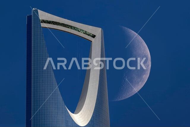 Saudi Arabia’s capital and Kingdome tower main financial hub-Olaya Street day time Riyadh Saudi Arabia